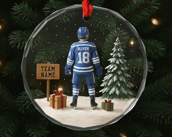 Personalisierte Eishockey Ornamente, Hockeyspieler Geschenk
