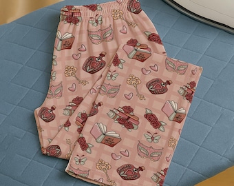 Romance Books Pyjamabroek, pyjamabroek, boekenliefhebber, romantische boeken, kerstcadeau voor leesliefhebber