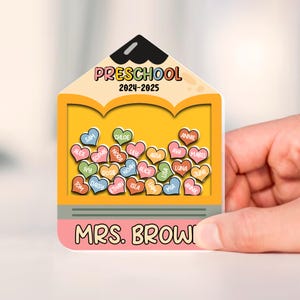 Personalized Teacher Shaker Magnet, Teacher Appreciation Gift, Custom Teacher Magnet, Back To School Gift