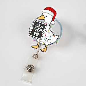 Bobine de badge Rad Tech Goose de Noël, cadeaux drôles de technologie radiologique