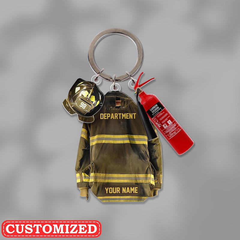 Firefighter Charm - Etsy