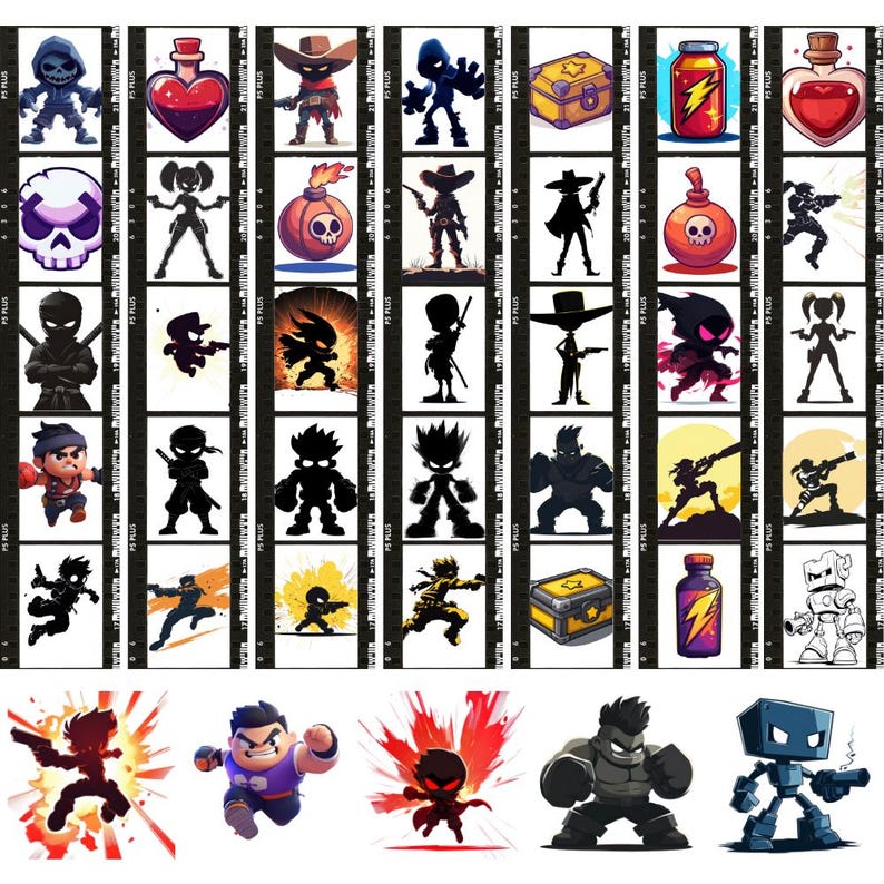 Brawl Stars SVG PNG Bundle, Brawler Cut Files for Cricut, Brawl Game ...