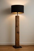 Rustic Larch Floor Lamp – Handmade Wooden Lamp – Choose Height & Shade – Gift Included