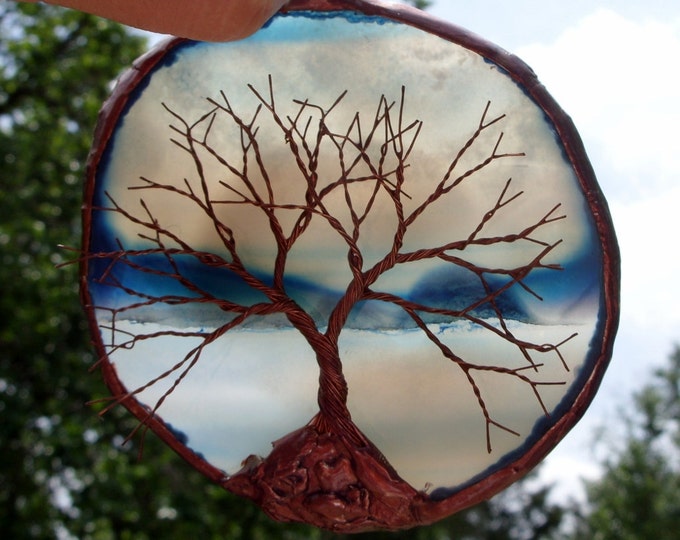 Copper Wire Tree of Life Metal Wall Art Sculpture on A Scenic Etsy