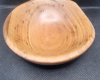 Small Australian Red Cedar Bowl 11cm – Hand Turned Wooden Trinket Dish – Smooth Edge Timber Bowl