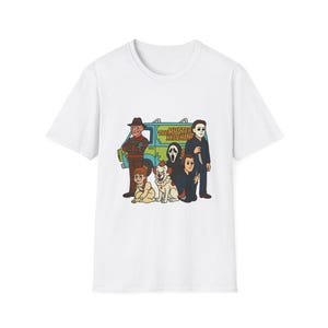 Mystery Machine Unisex T-Shirt, Cartoon Tee, Horror Theme Shirt, Halloween Fashion, Vintage Cartoon Apparel