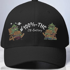 420 Inspired Cap; hat, cartoon character, funny hat, Weed Culture Gift, Chill Out Dad Hat, weed, stoner, weed png, embroidered, joke, funny