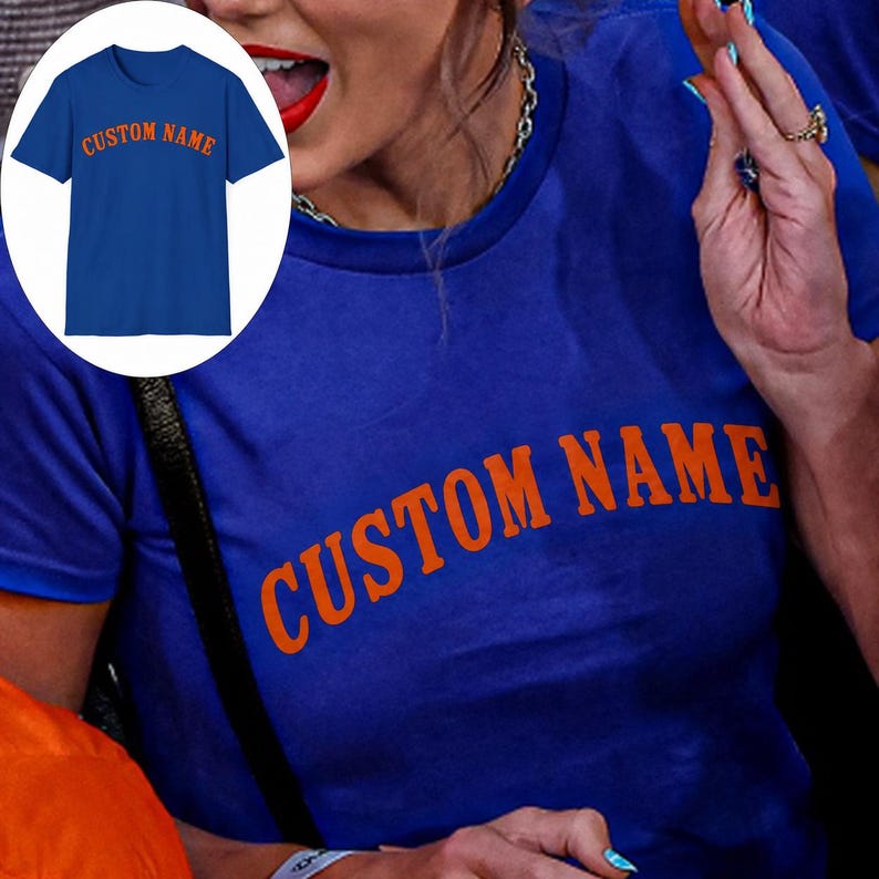 Custom Name Personalized TS Royal Blue Basketball Shirt, Custom Fan Tee, New York Basketball T shirt image 1