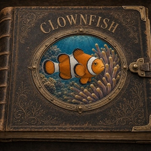 Clownfish Nature Study Unit, Vintage Animal Encyclopedia Printable, Homeschool Digital Download, Ocean Fish Learning Pack, Kids PDF