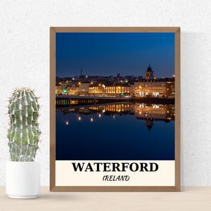 Waterford Wall Art Digital Download, Ireland City Poster Printable, Irish Architecture Print, Travel Home Decor