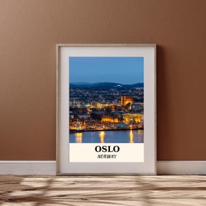 Oslo Wall Art, Norway City Poster, Printable Travel Print, Digital Scandinavian Decor, Nordic Architecture
