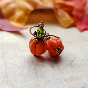 Halloween Jewelry, Pumpkin Earrings, Autumn Earrings, Hostess Gift, Halloween Earrings, Halloween Gift, Fall Earrings, Thanksgiving Jewelry