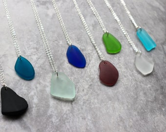 Sea Glass Necklace, Sea Glass Jewelry, Beach Jewelry, Bridesmaid Necklace, Simple Jewelry, Bridesmaid Jewelry Beach Wedding Hawaiian Jewelry