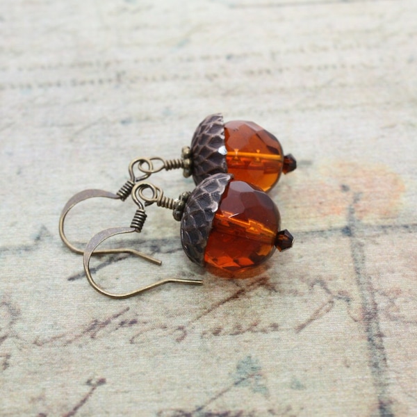 Acorn Earrings • Acorn Jewelry • Fall Wedding • Woodland Earrings • Rustic Earrings • Autumn Earrings • Fall Earrings • Fall Jewelry Nature