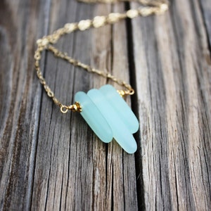 Sea Glass Necklace Seaglass Necklace, Sea Glass Jewelry, Beach Jewelry, Seaglass Jewelry, Beach Glass Necklace, Beach Glass Jewelry Delicate image 1