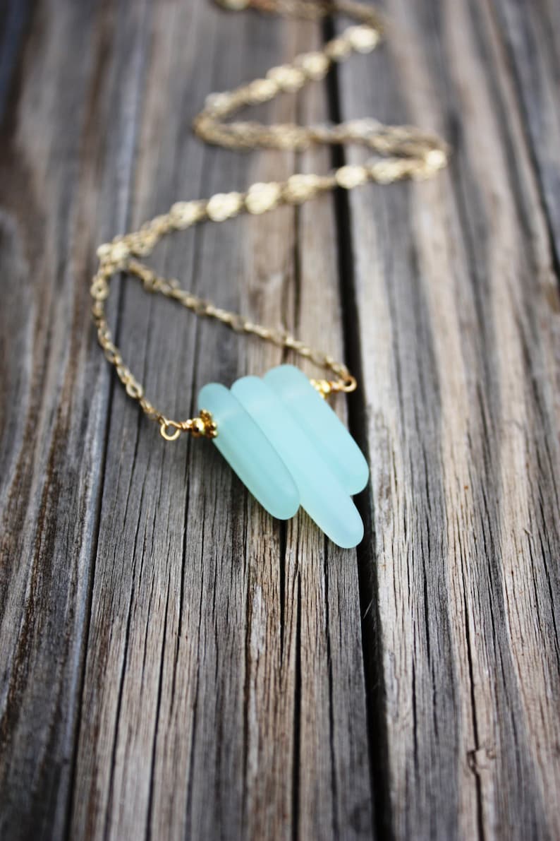 Sea Glass Necklace Seaglass Necklace, Sea Glass Jewelry, Beach Jewelry, Seaglass Jewelry, Beach Glass Necklace, Beach Glass Jewelry Delicate image 1