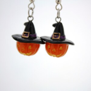 Pumpkin Earrings Halloween Jewelry Jack O Lantern Halloween - Etsy