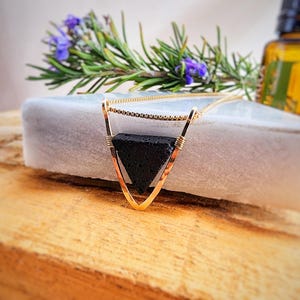 Essential Oil Lava Stone Necklace, Aromatherapy Diffuser Necklace, Anxiety Relief Jewelry, Spiritual Jewelry, Gifts, Handmade Hawaii