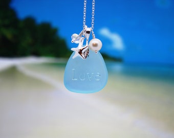 Sea Glass Necklace, Birthday Gift Ideas, Gift for Wife, Gifts for Girlfriend, Anniversary Gift, Sister Gift for Wife, Wife Gift for Sister