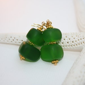 Sea Glass Jewelry Hawaiian Jewelry, Summer Earrings, Sea Glass Earrings, Seaglass Beach, Glass Earrings Beach Jewelry Green Earrings Emerald