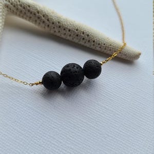 Lava Choker Necklace, Simple Necklace, Dainty Necklace, Minimalist Necklace, Diffuser Necklace, Boho Jewelry, Layering Necklace, Boho Chic