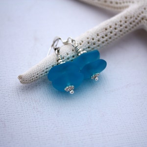 Aqua Sea Glass Earrings, Seaglass Earrings, Beach Glass Earrings, Sea Glass Jewelry, Seaglass Jewely Bridal Beach Wedding, Ocean Jewelry