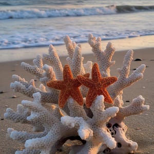 Pendientes de estrella de mar y aguamarina, pendientes de estrella de mar, joyas de estrella de mar, boda en la playa, pendientes de sirena Ariel, joyería de sirena, estilo náutico imagen 16