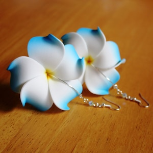 Hawaii Plumeria Flower Statement Earrings | Handmade Boho Hawaii Jewelry