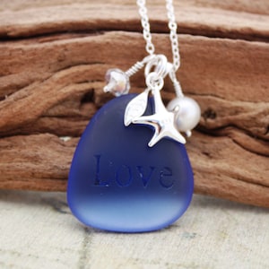 Blue Sea Glass Jewelry, Sea Glass Necklace, Seaglass Necklace, Seaglass Jewelry, Wedding Jewelry, Bridal Jewelry Bridesmaid Jewelry Engraved