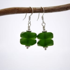 Green Sea Glass Earrings, Seaglass Earrings Beach Glass Earrings Seaglass Jewelry Green Earrings Sea Glass Jewelry, Beach Jewelry, Ocean