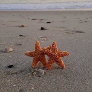 Pendientes de estrella de mar y aguamarina, pendientes de estrella de mar, joyas de estrella de mar, boda en la playa, pendientes de sirena Ariel, joyería de sirena, estilo náutico imagen 14