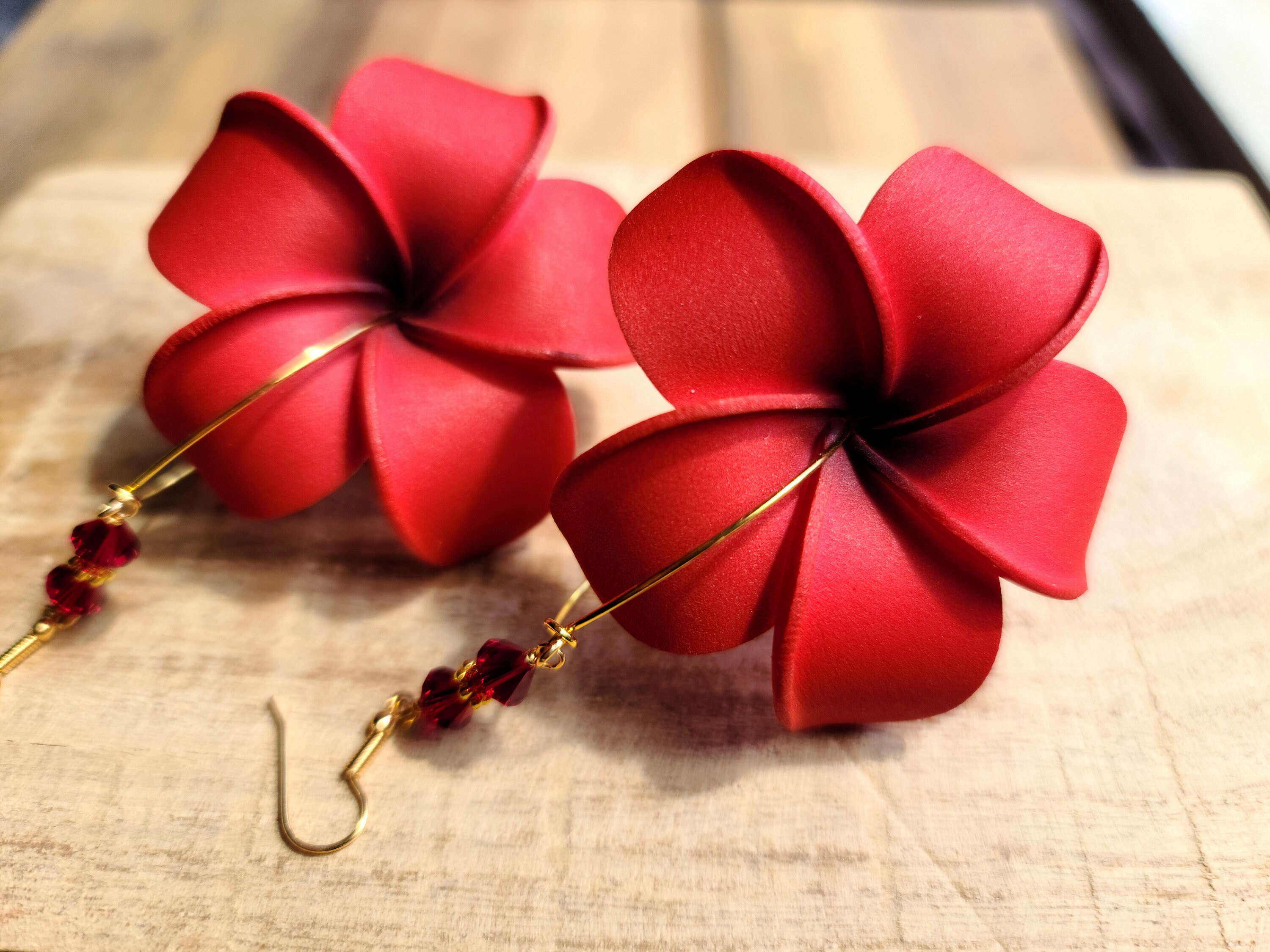 Crimson Fleur Earrings