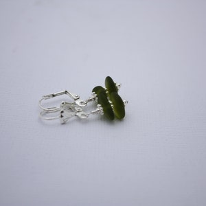 Green Sea Glass Earrings, Seaglass Earrings, Beach Glass Earrings, Sea Glass Jewelry, Seaglass Jewelry, Summer Earrings, Hawaiian Jewelry