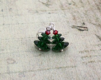 Christmas Tree Earrings, Holiday Earrings, Christmas Earrings, Christmas Gift, Stocking Stuffers, Cute Earrings Winter Earrings Hostess Gift