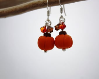 Pumpkin Earrings • Halloween Jewelry • Halloween Earrings • Halloween Gift • Thanksgiving Earrings • Jack O Lantern Autumn Holiday Earrings