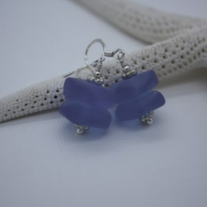 Purple Sea Glass Earrings, Seaglass Earrings, Beach Glass Earrings, Sea Glass Jewelry Seaglass Jewely Bridal Beach Wedding Ocean Jewelry