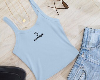 Dancing Panda Women’s Micro-Rib Tank Top