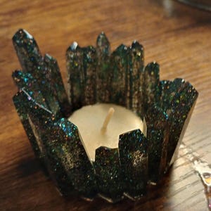 handmade colorful tea light holder