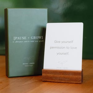 PAUSE + GROW Affirmation Card Deck | Daily Affirmation, Personal-Growth, Mindfulness, Healing, Self-Care, Positive Affirmation Cards