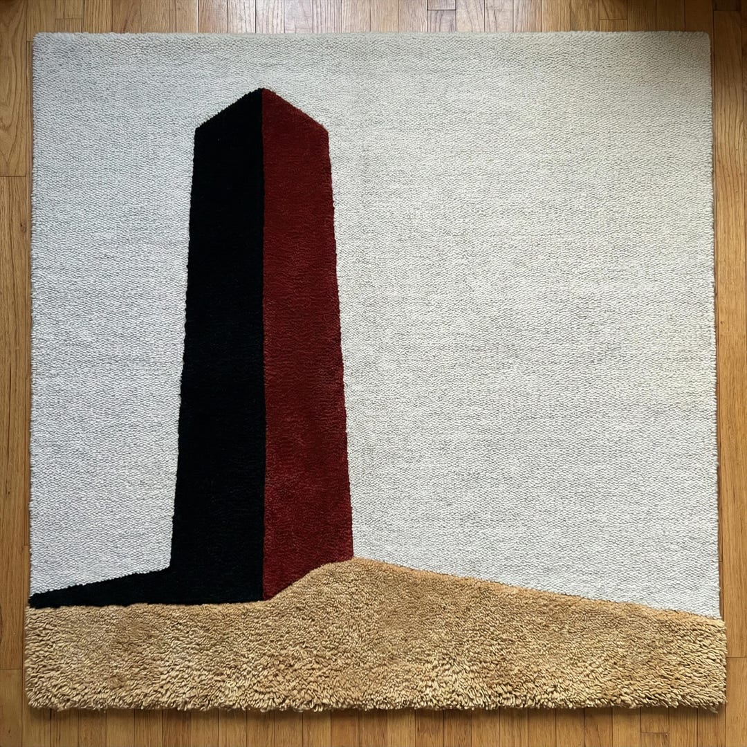 Off Center Rugs Off White Abstract Wool Rug, Hand Tufted Custom Area Rugs for Living ...