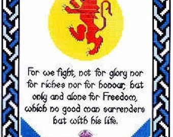 Arbroath Declaration Cross Stitch Poster Print