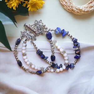 Lapis Lazuli Three-Strand Bracelet Gift