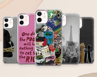 Activist Phone case Feminist Social Equality Protest for iPhone 17, 16E, 15, 14, 13 Samsung S25, S24Fe, S23, A56, A15 Pixel 9A, 9Pro XL, 8A