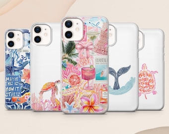Coastal Summer Phone case Beachy Tropical Ocean for iPhone 17, 16E, 15, 14, 13, 12 Samsung S25, S24Fe, S23, A56, A15 Pixel 9A, 9Pro XL, 8Pro