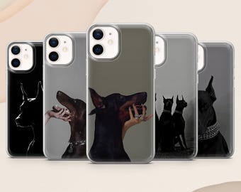 Doberman Dog Phone Case Luxury Guard Dog Pet for iPhone 17, 16E, 15, 14, 13, 12 Samsung S25, S24Fe, S23, A56, A15 Pixel 9A, 9Pro XL, 8Pro