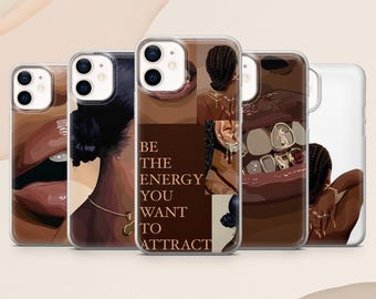 Black Girl Culture Phone case Melanin Queen for iPhone 17, 16E, 15, 14, 13, 12 Samsung S25, S24Fe, S23, A56, A15 Pixel 9A, 9Pro XL, 8A, 8Pro