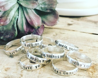 New Mini Mantra Rings