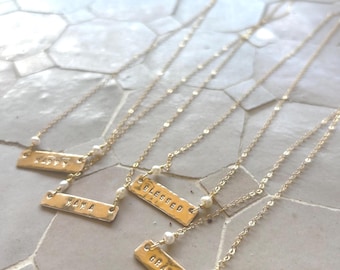 Gold Bar Necklace