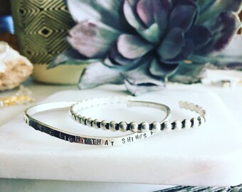 Let Nothing Dim The Light Gold Silver Cuff