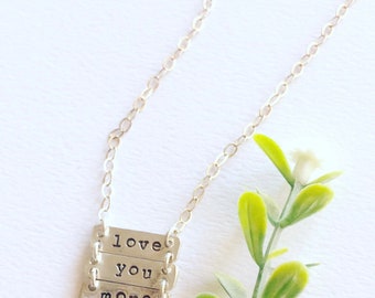 Love You More Sterling Silver Necklace